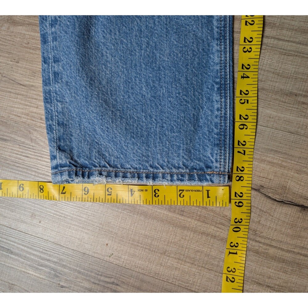 American Eagle Size 14 Mom Jean Ripped Distressed Medium Wash 90s Grunge Indie - Picture 8 of 8